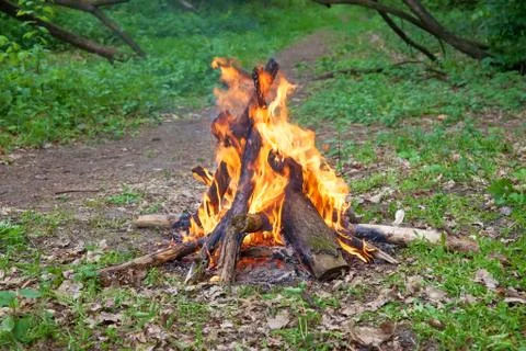 Camp fire Stock Photos