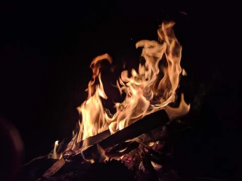 Camp Fire Stockfoto's