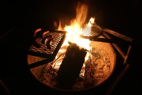 Camp Fire Foto stock