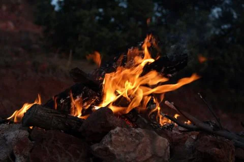 Camp fire Foto stock