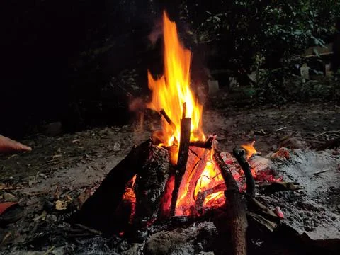 Camp fire Stock Photos