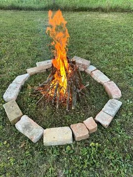 Camp fire Stock Photos