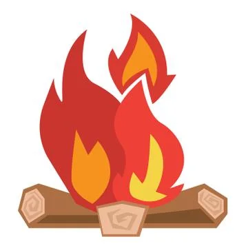 Camp fire vector illustration Stock Illustration