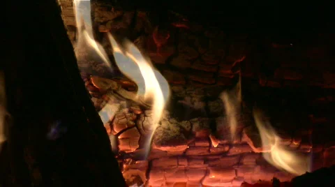 Camp fire zoom out Video stock 487743