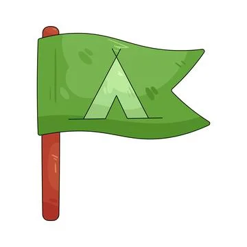 Camp flag Illustrazione stock