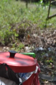 CAMP IN THE FOREST Fotos de archivo