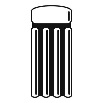 Camp inflatable mattress icon, simple style Illustrazione stock