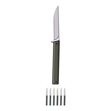 Camp knife camping cartoon vector graphic Illustrazione stock