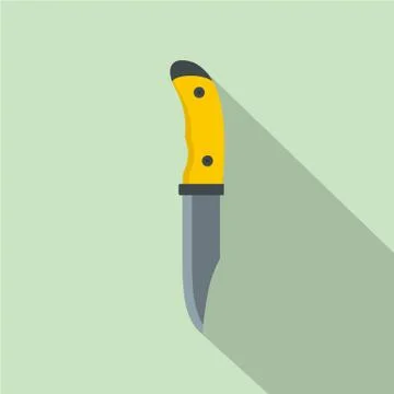Camp knife icon, flat style Ilustración de archivo