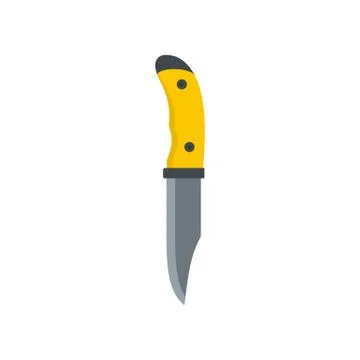Camp knife icon, flat style Ilustración de archivo