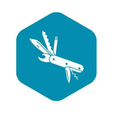 Camp knife icon, simple style Ilustración de archivo