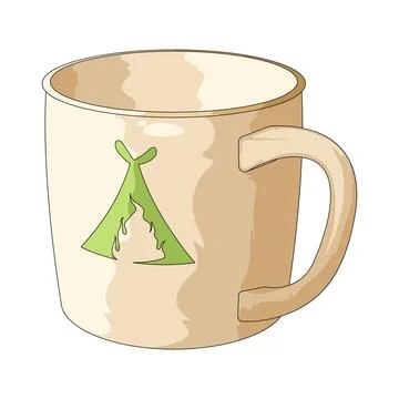 Camp mug illustration Stock Illustration