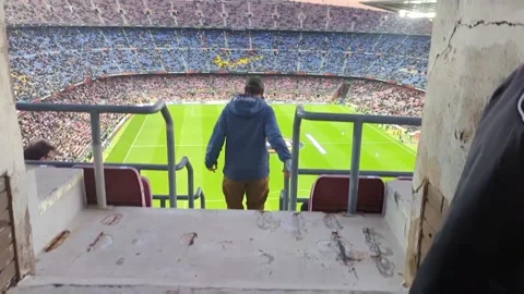 Camp Nou Entrance Stock Footage