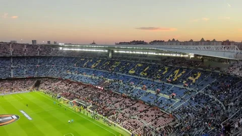Camp Nou sunset Stock-Footage 174918621