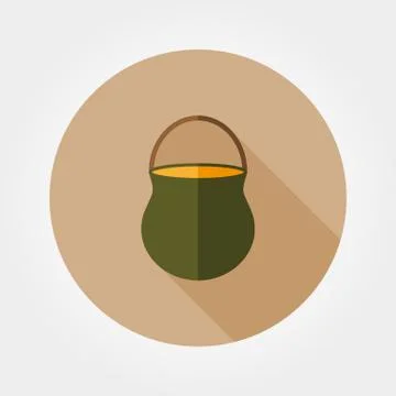 Camp pot icon. Stock Illustration