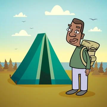 Camp Site Stock Illustration