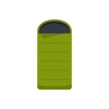 Camp sleeping bag icon, flat style 스톡 일러스트