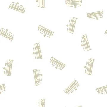 Camp stove glyph seamless pattern Illustrazione stock