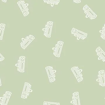 Camp stove line seamless pattern Stock Illustration