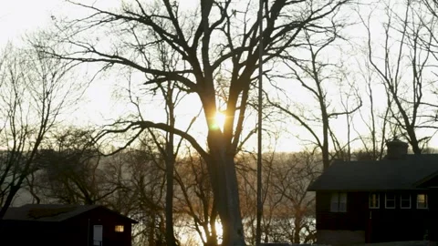 Camp at Sundown 2 Stock Footage 301573272