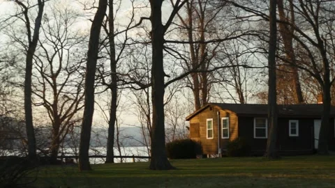 Camp at Sundown 3 Stock Footage 301573374