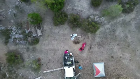 Up From Camp to Sunrise Stock Footage 131683743