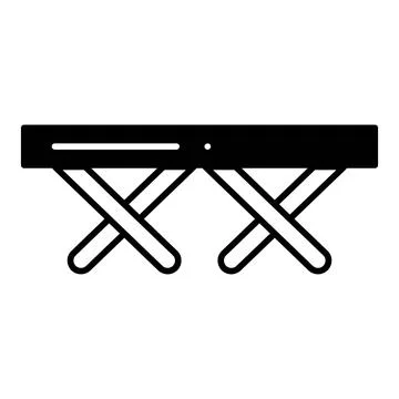 Camp Table Dualtone Icon Stock Illustration