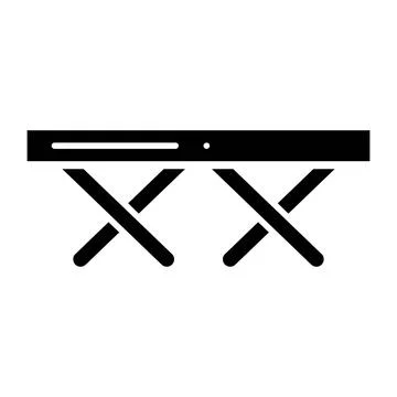 Camp Table Glyph Icon Stock Illustration