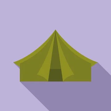 Camp tent icon flat vector. Travel equipment イラスト素材