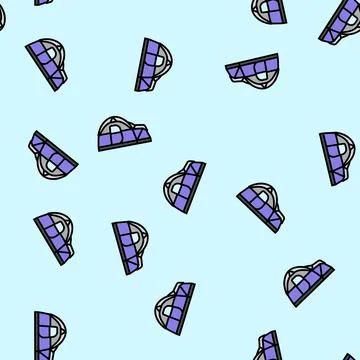 Camp tent vacation vector seamless pattern Illustrazione stock