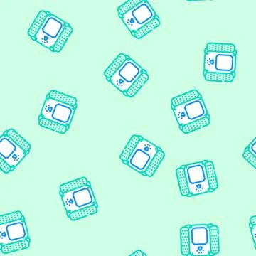 Camp tent vacation vector seamless pattern Stock Illustration
