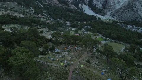 Camp of tourists Stock Footage 226943967