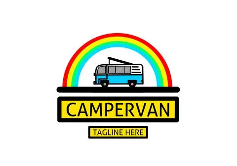 Camp van Ilustração Stock