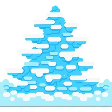 Camp Winter Sled Cold White Icicles Illustrazione stock