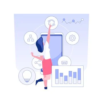 Campaign analysis isolated concept vector illustration. Stock Illustration