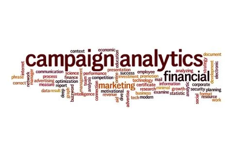 Campaign analytics word cloud concept イラスト素材