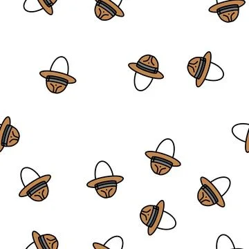 Campaign hat cap vector seamless pattern Stock Illustration