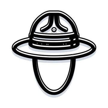 Campaign hat icon symbolizing authority and outdoor professions 스톡 일러스트