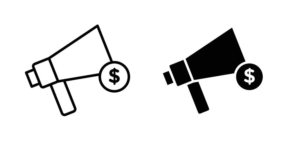 Campaign icon for design projects and web UI Stock Illustration