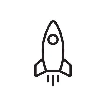 Campaign launch vector icon rocket symbol for graphic design, logo, web site, Stock Illustration