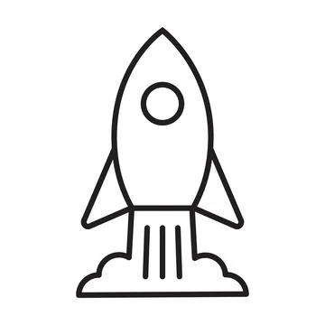 Campaign launch vector icon rocket symbol for graphic design, logo, web site, Stock Illustration