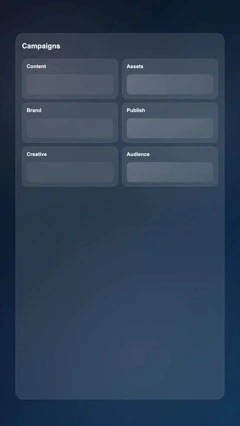 Campaign Management Portal Premium Gradient SaaS Interface Vertical Animation Stock Footage 345154624