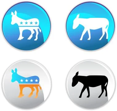Campaign party buttons Stock Illustration