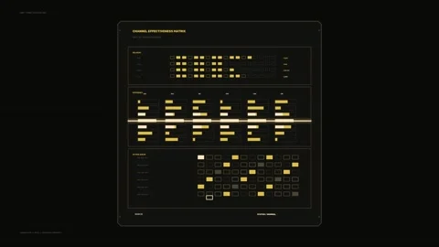Campaign Performance Data Visualization HUD Seamless Loop Stock Footage 342214396