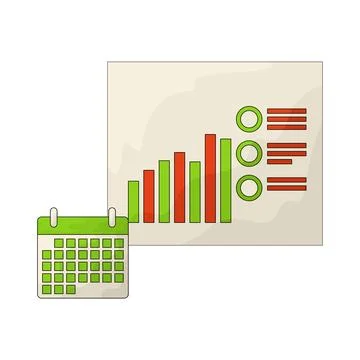 Campaign performance illustration Stock Illustration