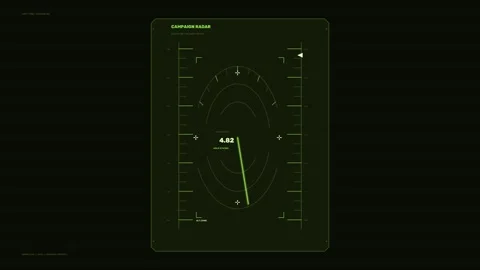 Campaign Performance Radar HUD Seamless Loop Stock Footage 342214253