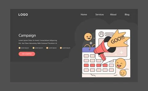 Campaign planning concept. Flat vector illustration. Stock Illustration