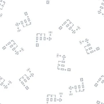 Campaign production deployment glyph vector seamless pattern Illustrazione stock