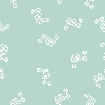 Campaign production deployment line vector seamless pattern Stock Illustration