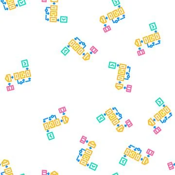 Campaign production deployment vector seamless pattern Illustrazione stock